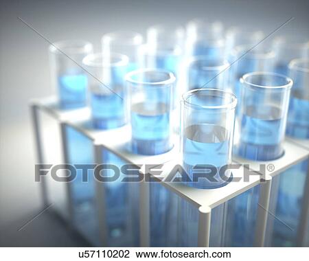 Stock Image - Test tubes with pipette, illustration. Fotosearch