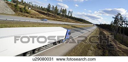 Truck on motorway View Large Photo Image Stock Image - Truck on motorway. Fotosearch