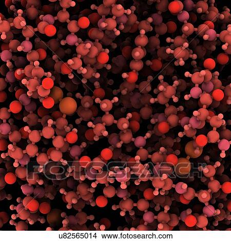 Picture - Trypsin enzyme surface, molecule model. Fotosearch