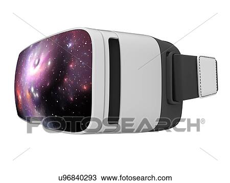 Stock Image - Virtual reality headset in science. Fotosearch