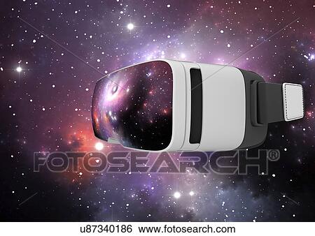 Stock Photograph - Virtual reality headset in science. Fotosearch