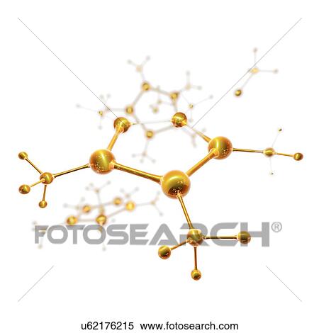 Stock Photography - Abstract molecule model, illustration. Fotosearch
