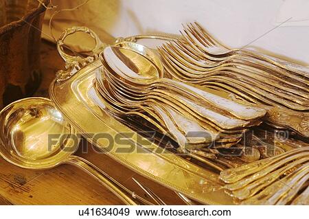 Antique cutlery View Large Photo Image Stock Photo - Antique cutlery. Fotosearch