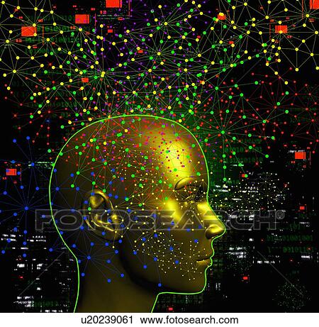 Stock Image - Artificial intelligence, illustration. Fotosearch