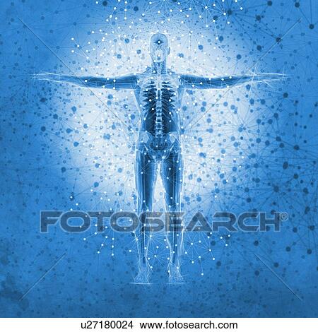 Picture - Atomic structure of the body, illustration. Fotosearch
