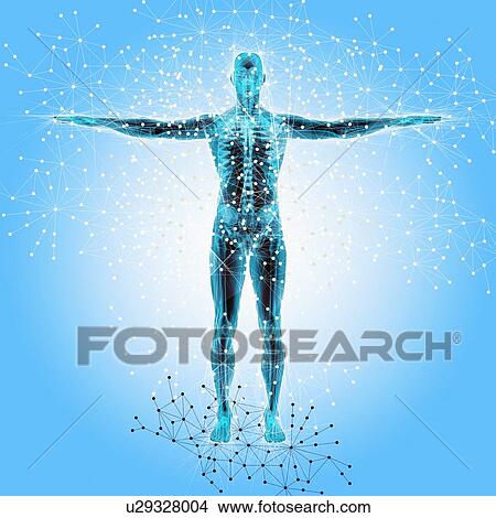 Picture - Atomic structure of the body, illustration. Fotosearch