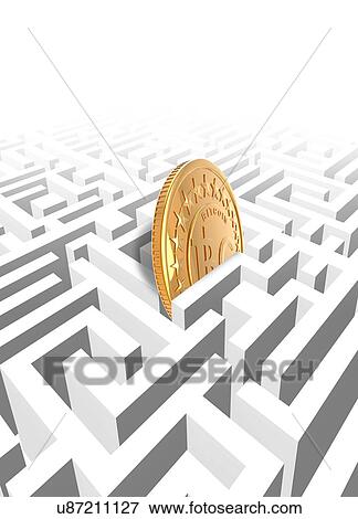 Bitcoin in maze View Large Photo Image Stock Photo - Bitcoin in maze. Fotosearch