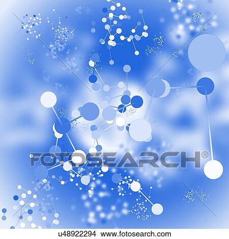 Blue and white molecules, illustration View Large Photo Image Picture - Blue and white molecules, illustration. Fotosearch