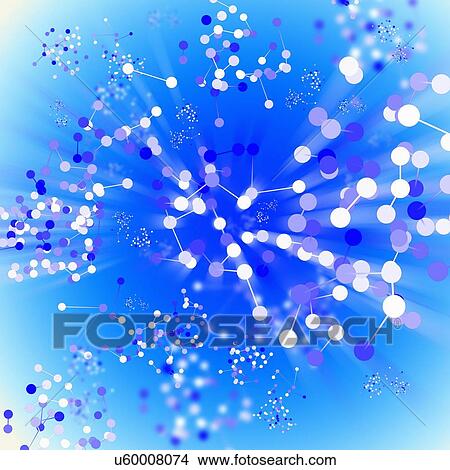 Blue and white molecules, illustration View Large Photo Image Picture - Blue and white molecules, illustration. Fotosearch