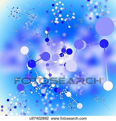 Blue and white molecules, illustration View Large Photo Image Stock Image - Blue and white molecules, illustration. Fotosearch