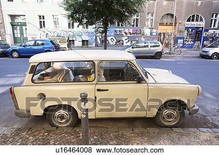 Car parked in street View Large Photo Image Stock Photo - Car parked in street. Fotosearch