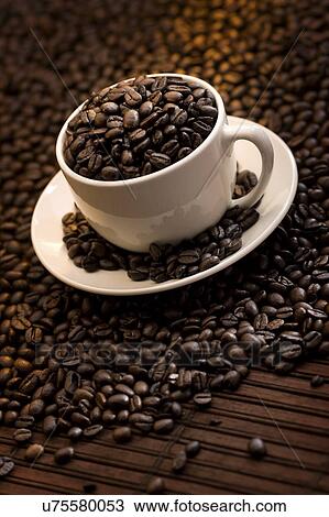 Coffee beans in cup, still life View Large Photo Image Stock Image - Coffee beans in cup, still life. Fotosearch
