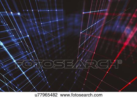 Stock Image - Connecting lines, abstract illustration. Fotosearch