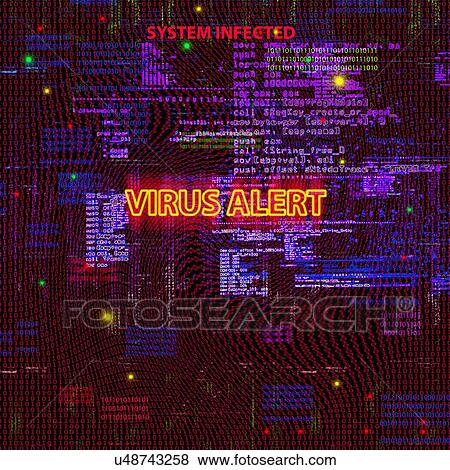 Stock Photo - Cyber attack, illustration. Fotosearch