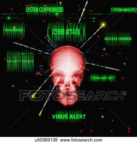 Stock Photo - Cyber attack, illustration. Fotosearch