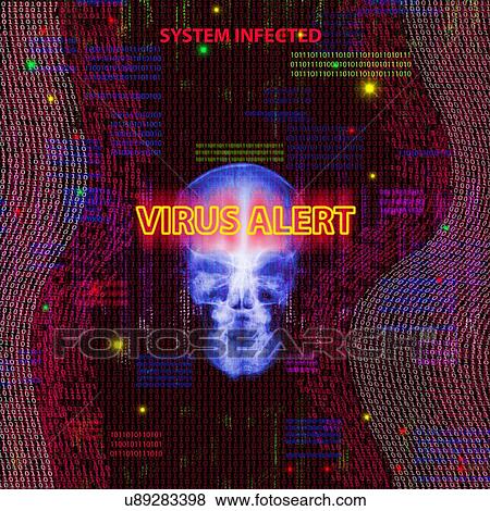 Stock Photo - Cyber attack, illustration. Fotosearch