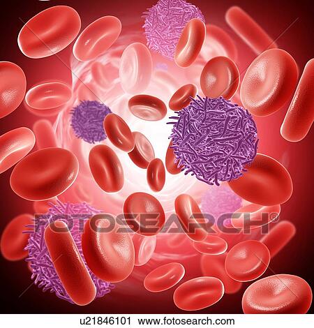 Stock Image - Densoviruses in the bloodstream, illustration. Fotosearch