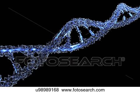 Stock Photo - DNA strand, illustration. Fotosearch