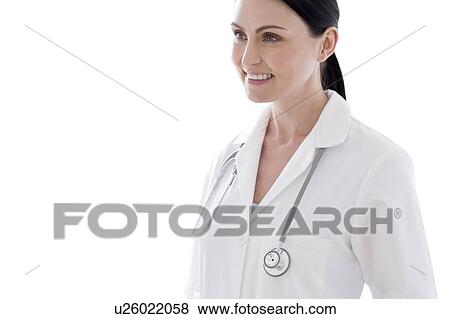 Female doctor smiling View Large Photo Image Stock Photo - Female doctor smiling. Fotosearch