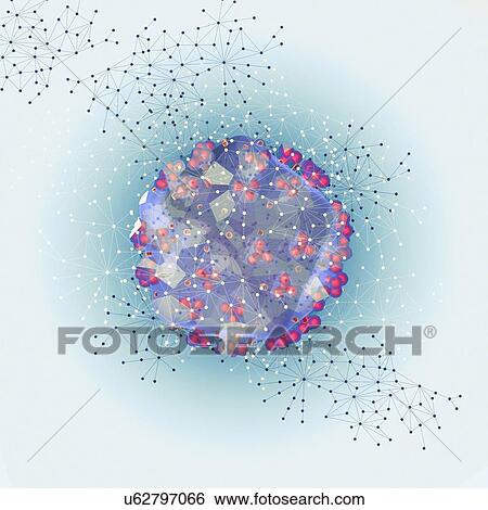 Stock Photograph - HIV virus, illustration. Fotosearch