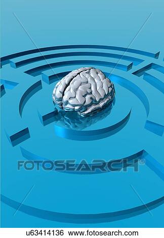 Human brain in maze View Large Photo Image Stock Photograph - Human brain in maze. Fotosearch