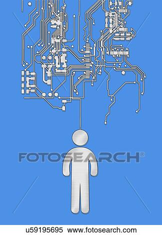 Human figure and circuit board View Large Photo Image Stock Photography - Human figure and circuit board. Fotosearch