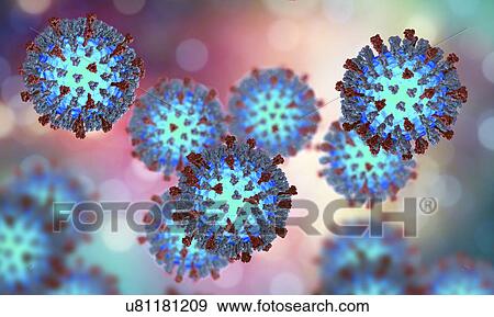 Stock Photo - Measles virus, illustration. Fotosearch