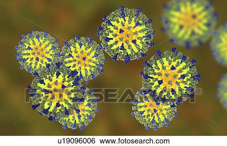Stock Photograph - Measles virus, illustration. Fotosearch