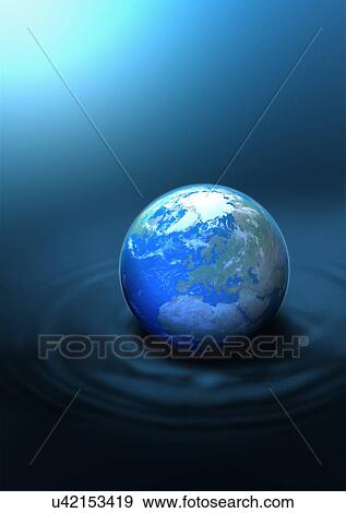 Stock Photo - Planet earth, illustration. Fotosearch