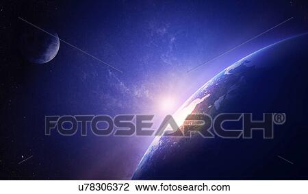 Planet earth lit by the sun View Large Photo Image Stock Image - Planet earth lit by the sun. Fotosearch