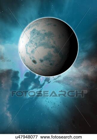 Planets against blue background View Large Photo Image Stock Photo - Planets against blue background. Fotosearch