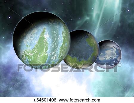 Planets against clouds View Large Photo Image Stock Photograph - Planets against clouds. Fotosearch