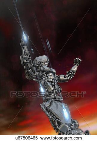 Stock Photography - Robotic figure. Fotosearch