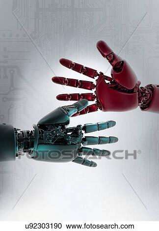 Robotic hands View Large Photo Image Stock Image - Robotic hands. Fotosearch