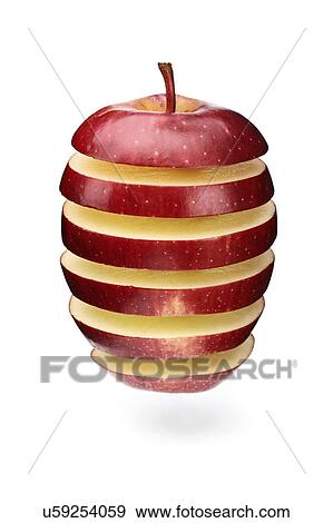 Sliced apple against white background View Large Photo Image Stock Photo - Sliced apple against white background. Fotosearch