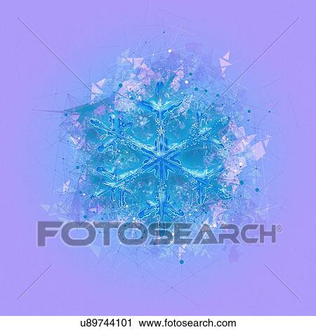 Stock Image - Snowflake, illustration. Fotosearch