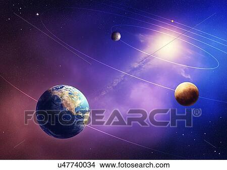 Picture - Solar system. Fotosearch