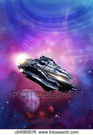 Space ship, illustration View Large Photo Image Stock Photograph - Space ship, illustration. Fotosearch