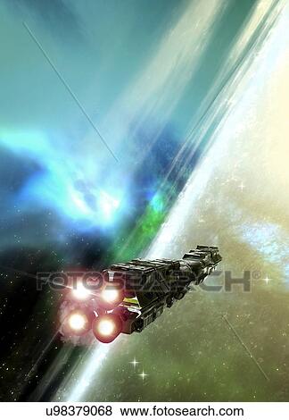 Stock Photo - Spaceship, illustration. Fotosearch