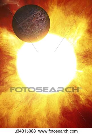 Sun and planet View Large Photo Image Stock Photo - Sun and planet. Fotosearch