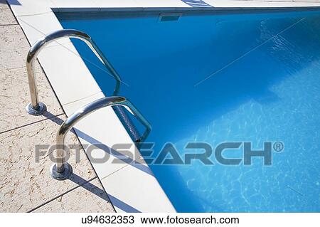 Stock Image - Swimming pool steps. Fotosearch