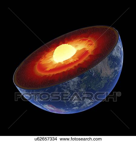 Picture - The earth's core. Fotosearch
