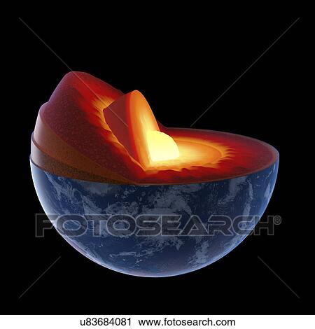 Stock Image - The earth's core. Fotosearch