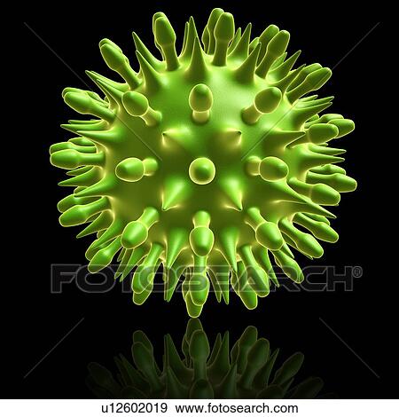 Stock Photo - Virus particle, illustration. Fotosearch