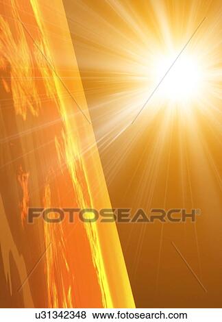 Yellow planets and bright light View Large Photo Image Stock Photo - Yellow planets and bright light. Fotosearch