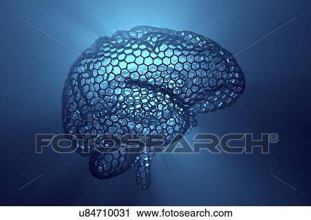 Stock Image - Artificial brain, conceptual illustration. Fotosearch