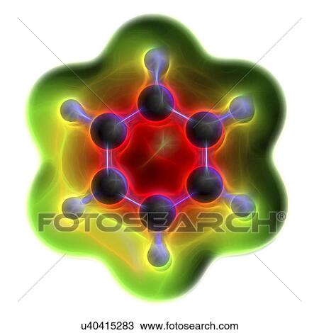 Benzene aromatic hydrocarbon molecule View Large Photo Image Stock Image - Benzene aromatic hydrocarbon molecule. Fotosearch