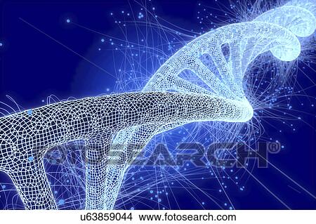 Picture - Biotechnology, conceptual illustration. Fotosearch
