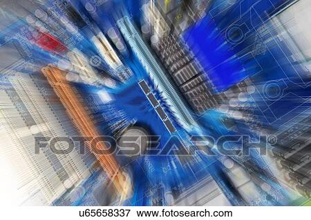 Stock Photo - Computer motherboard. Fotosearch