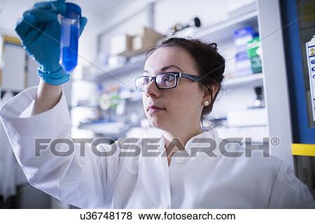 Stock Photo - Female scientist in laboratory. Fotosearch
